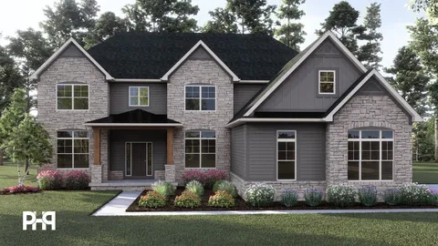 The Timbergate house plan, exterior view 1